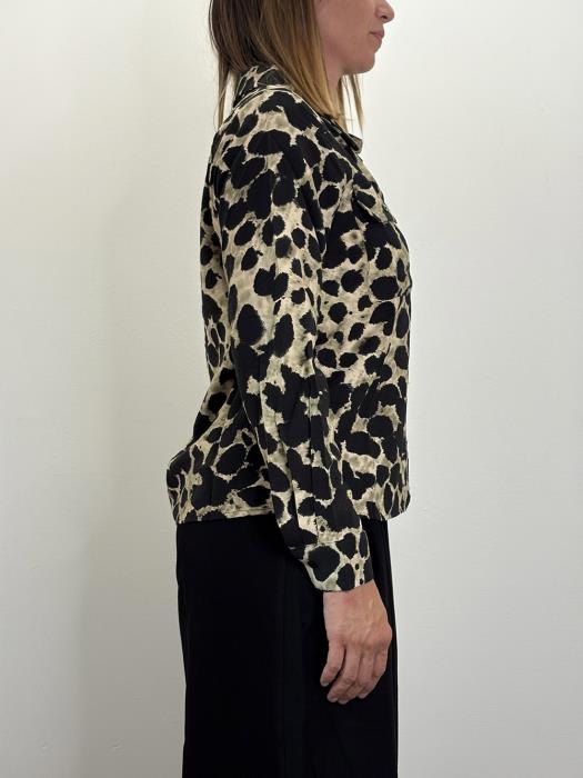 Camicia con stampa animalier