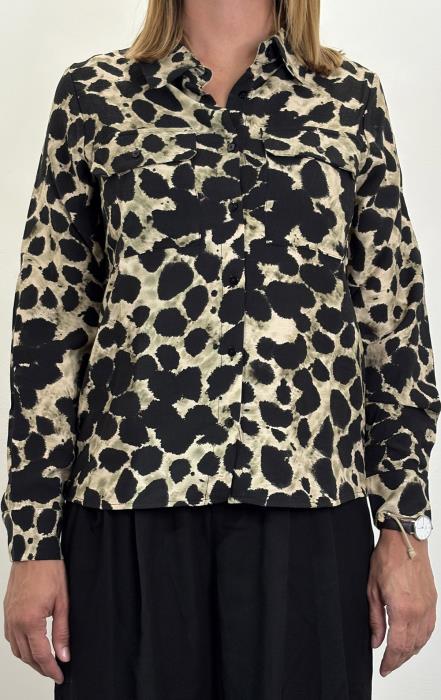 Camicia con stampa animalier