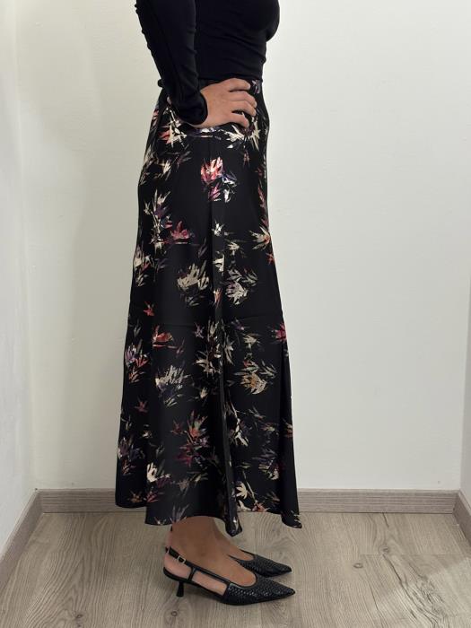 Gonna lunga con stampa floreale