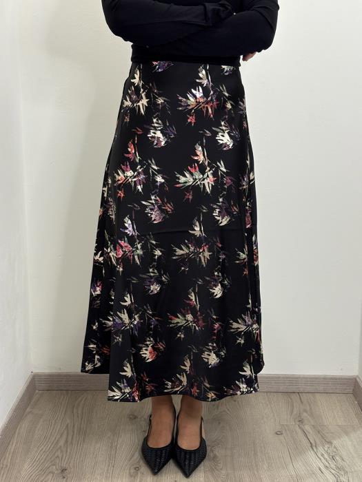 Gonna lunga con stampa floreale