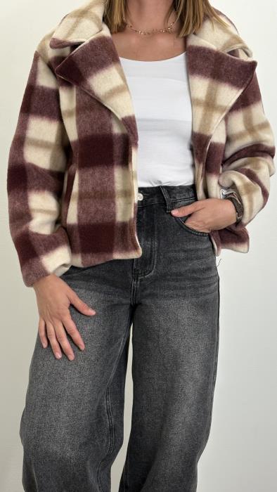 Cappotto Quadri Corto