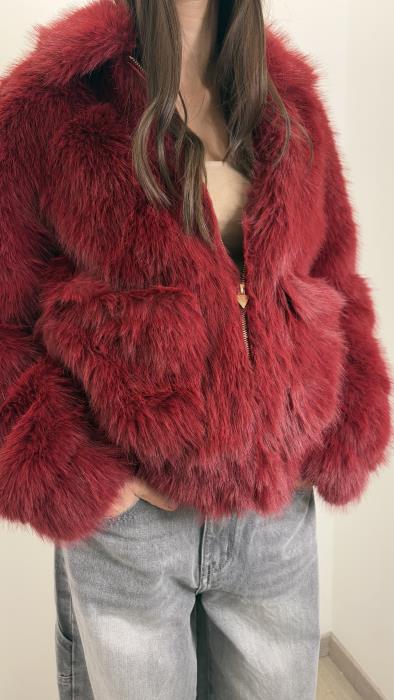 Ecopelliccia Bordeaux