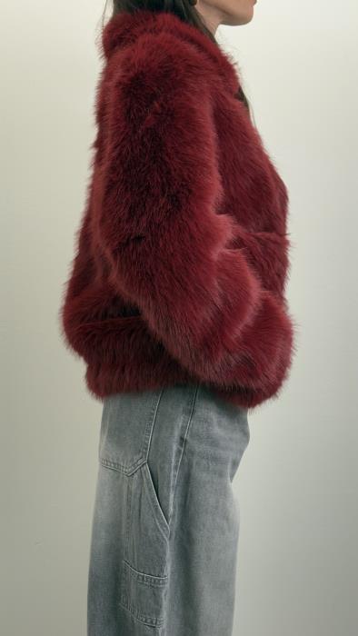 Ecopelliccia Bordeaux