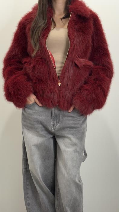 Ecopelliccia Bordeaux