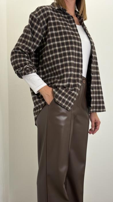 Camicia quadri piccoli donna