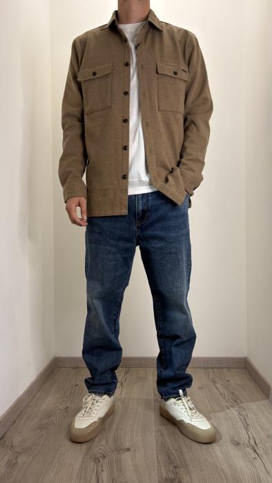 Overshirt in panno twill 