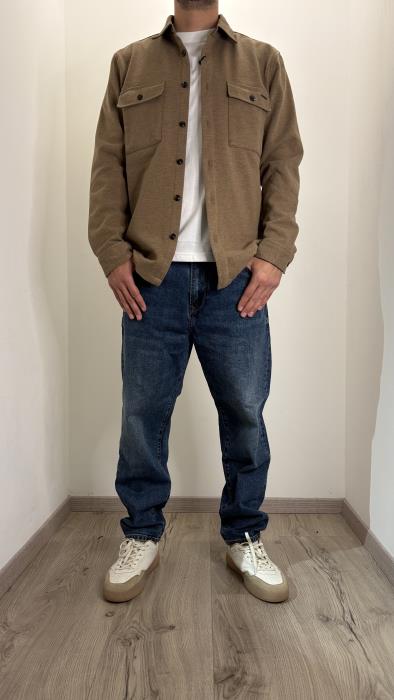 Overshirt in panno twill 