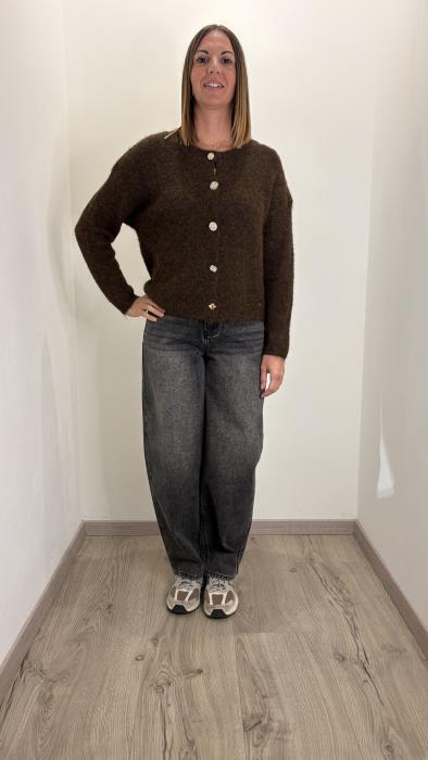Cardigan con bottoni gioiello
