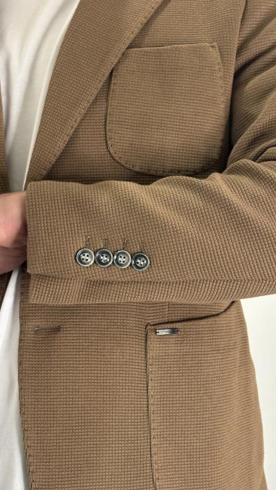 Giacca monopetto in tessuto strutturato