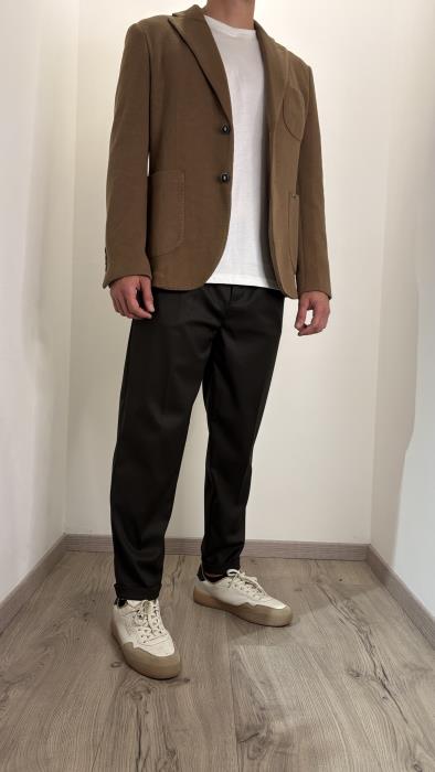 Giacca monopetto in tessuto strutturato