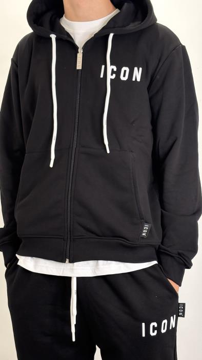 Felpa con zip e cappuccio