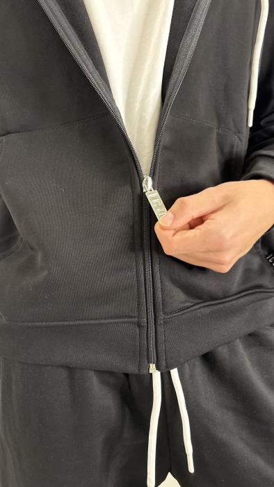Felpa con zip e cappuccio