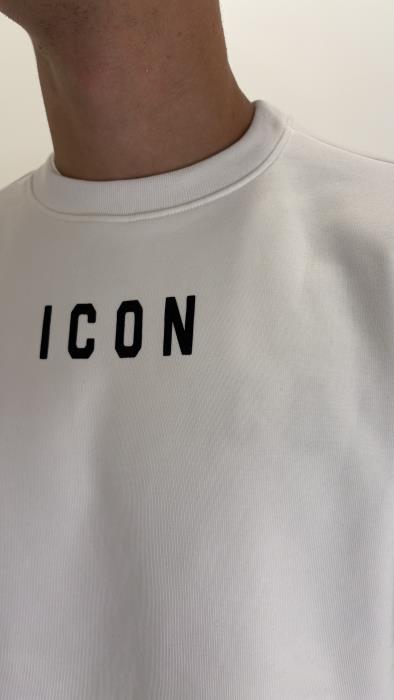 Felpa girocollo con logo basic