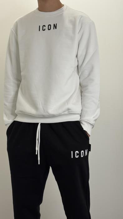 Felpa girocollo con logo basic