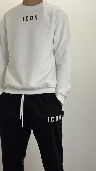 Felpa girocollo con logo basic