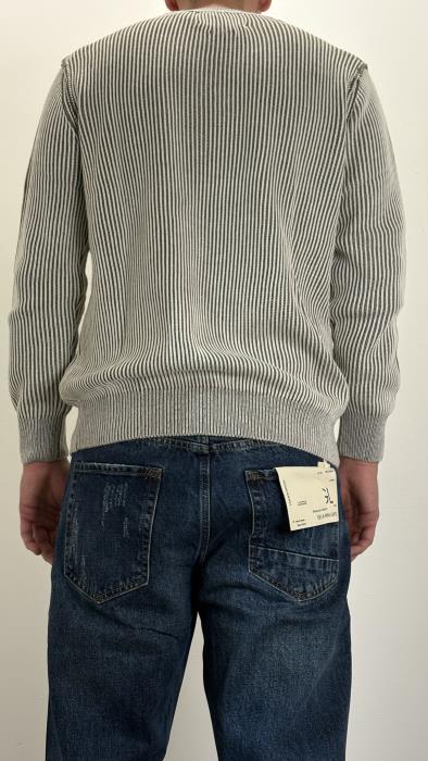 Maglione costina bicolor