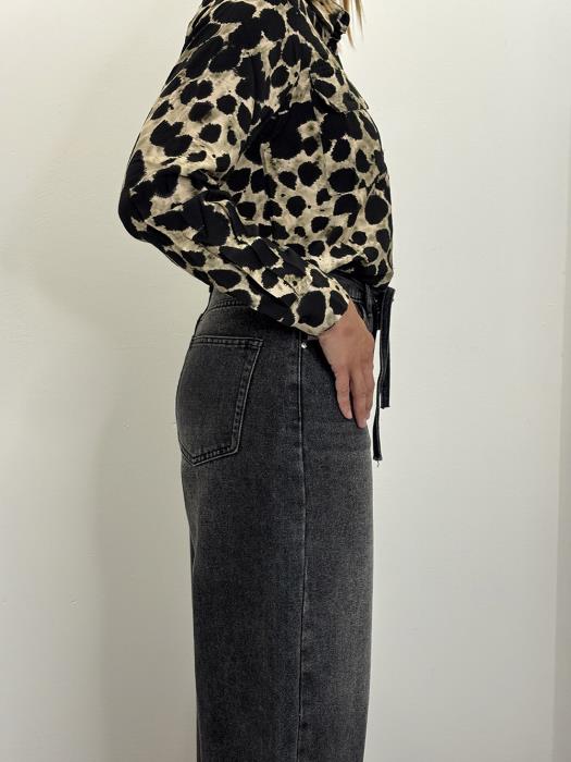 Jeans mom fit a vita alta