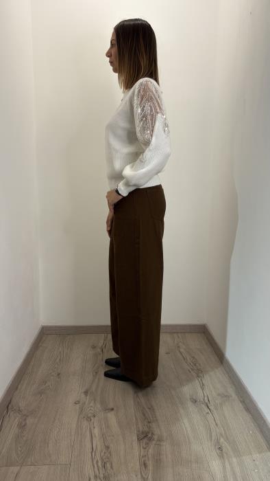 Maglione spalle traforate 