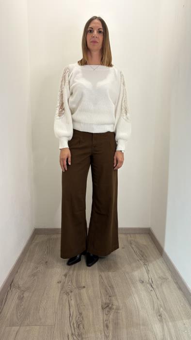 Maglione spalle traforate 