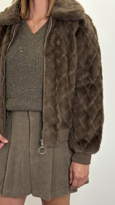 Giacca eco pelliccia