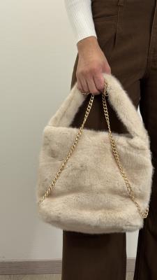 Borsa a mano in ecopelliccia