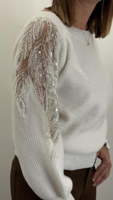 Maglione spalle traforate 